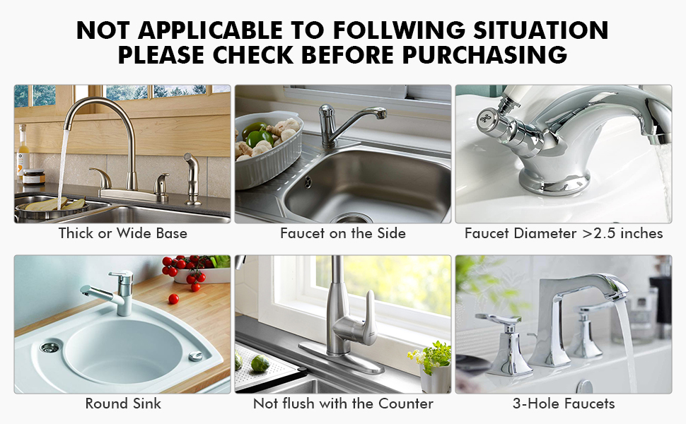 Toovem Silicone Faucet Splash Guard, 24inch Faucet Mat