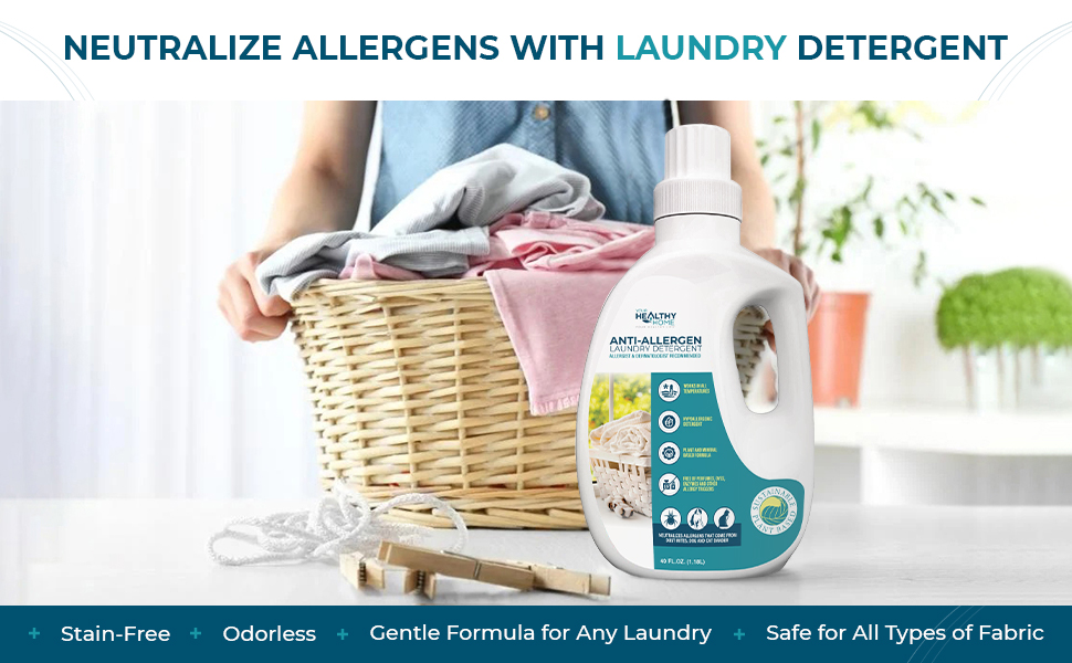 Allergen neutralizing Laundry detergent for pet dander