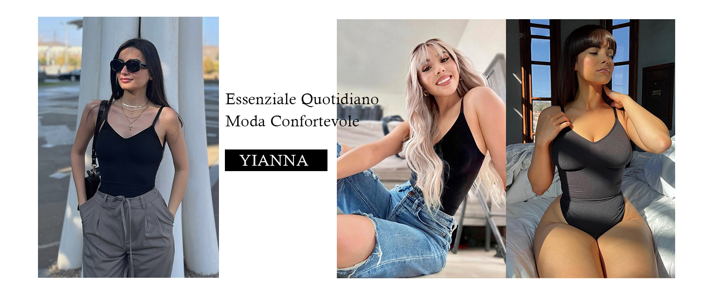 YIANNA Donna Shapewear Body Contenitivo Modellante Perizoma Bodysuit Pancera Dimagrante