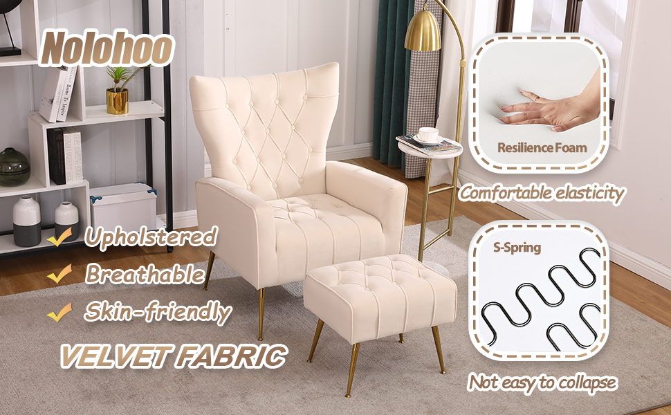 Accent Chair with Ottoman