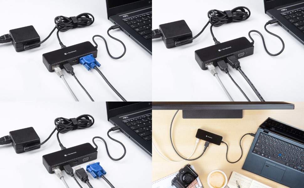 dynabook Travel Hub 5in1 USBC Hub with HDMI port, VGA, USB 3.0