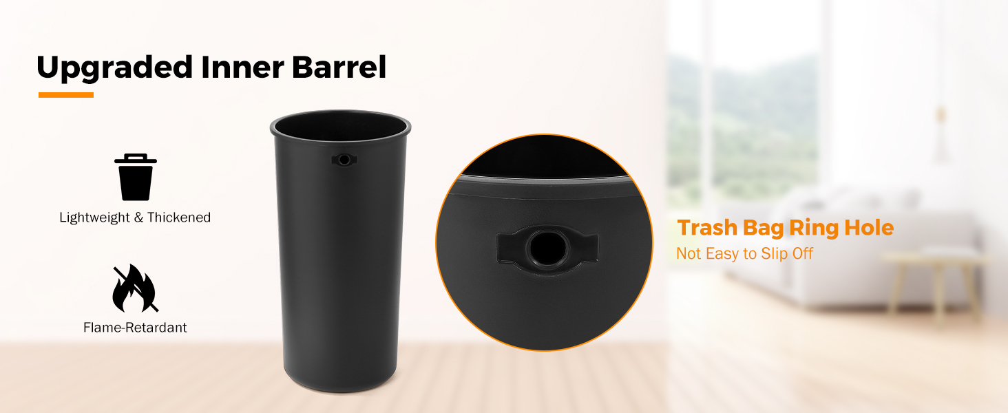 stainless steel trash can