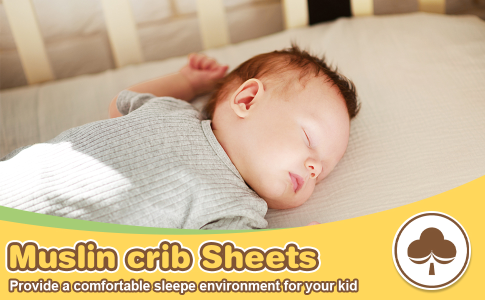 PTRBTY&HISDE Muslin Crib Sheets for Crib Sheet Girls,Baby