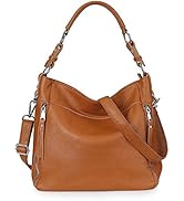 YALUXE Genuine Leather Shoulder Bags Stylish Hobo Handbags Purses Crossbody Bags for Women