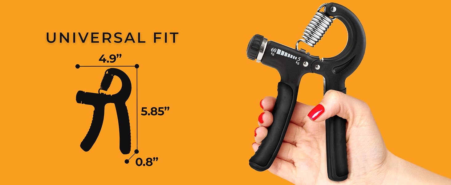 Grip Strength Trainer (Adjustable), Hand Grip Strengthener, Forearm
