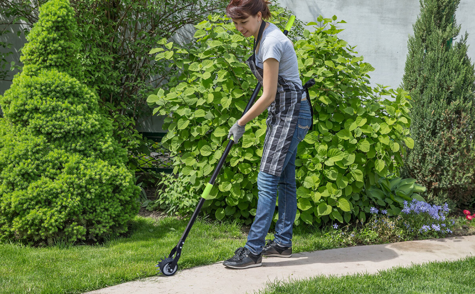 Klarg Edger Lawn Tool for Sidewalk, Wheel Rotary Edger, Manual Lawn Edger, Grass