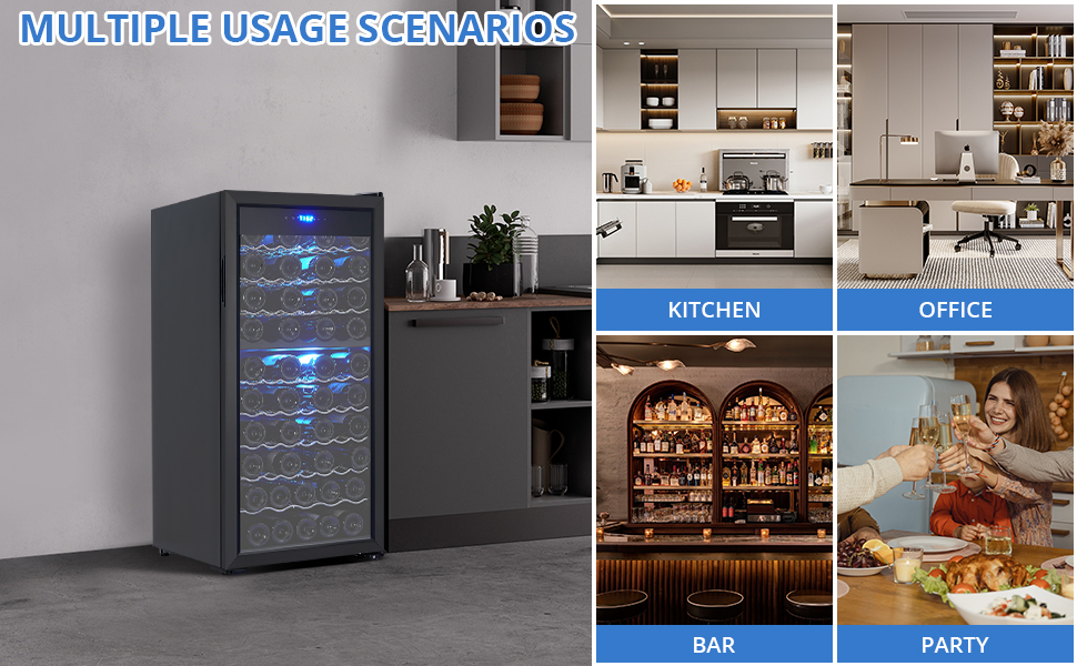 TacleeKii Wine Refrigerator - Elegant Design