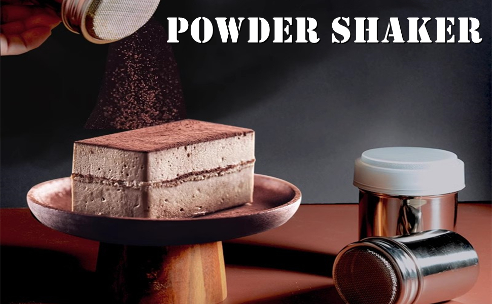 3pcs Stainless Steel Powder Shakers with FineMesh Lid, Sugar Spice Seasoning Shaker Dispenser