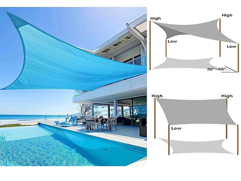 Garden expert Sun Shade Sail Patio Garden Outdoor Backyard