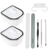 Yokilly Nail Soaking Bowl, 2 PCS Soak Off Gel Polish Remover Manicure Bowl, Acetone Nail Soak Off...