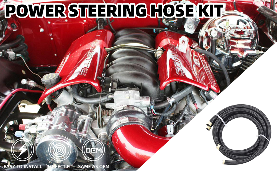 Dasbecan Power Steering Pump Hose Kit Universal Power