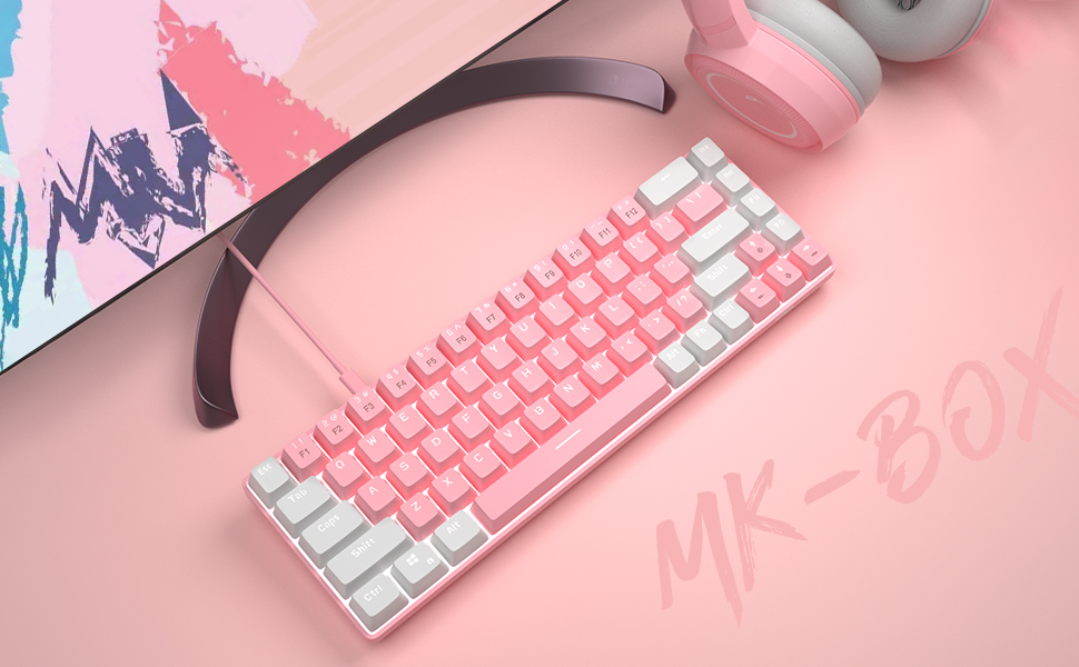 MageGee Portable 60 Mechanical Gaming Keyboard, MKBox LED Backlit