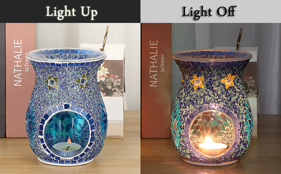 Mosaic Glass Wax Melt Warmer Candle Fragrance Oil Warmer