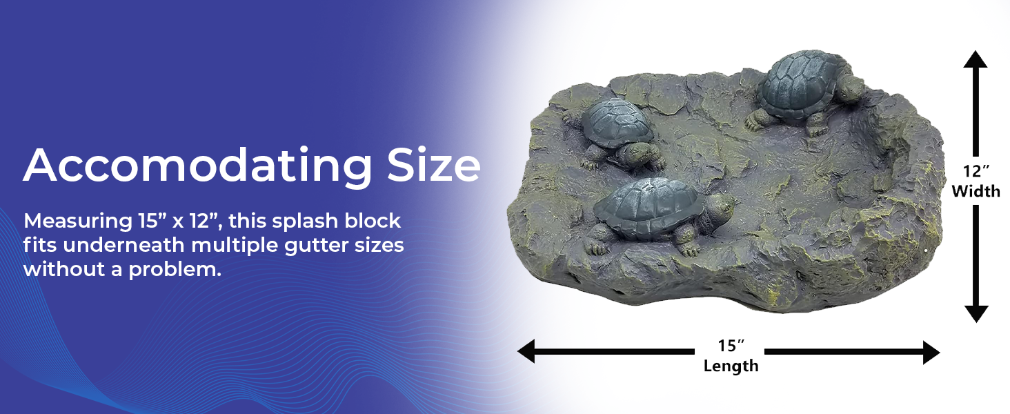 Outdoor extension decoration spout cute playful drain drainage patio diverter décor tortoise