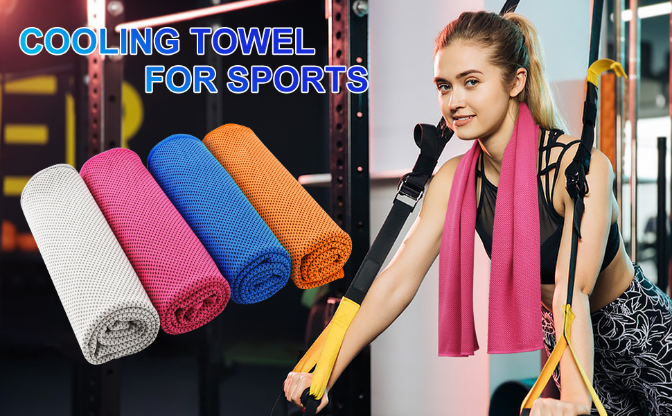 Cooling Towels for Neck and Face 4 Packs, Ice Towel, Soft