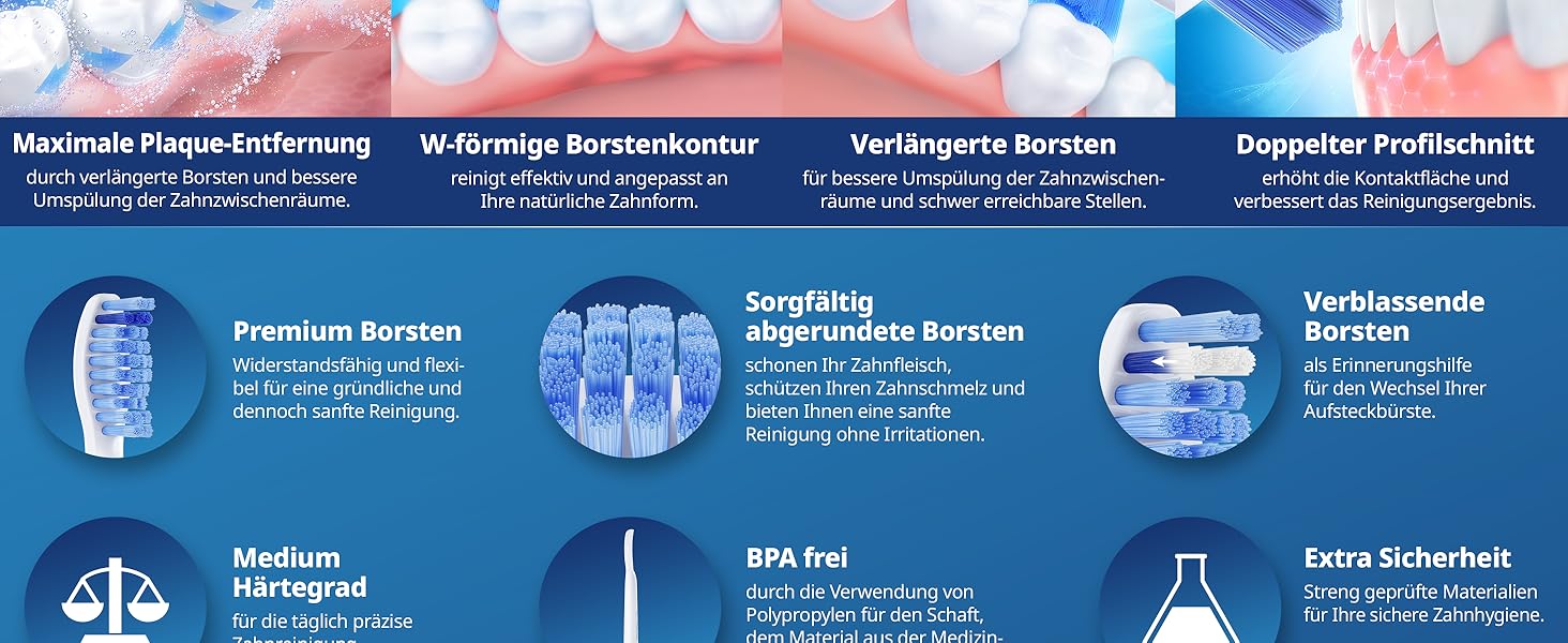 HX6018 Philips Sonicare Ersatzbürsten, Aufsätze, Aufsteckbürsten, Zahnbürstenköpfe