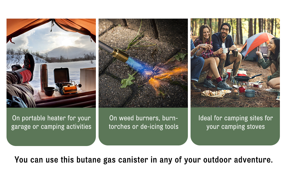 Straame Butane Gas Refill, Camping Gas Canister, Portable High Pressure