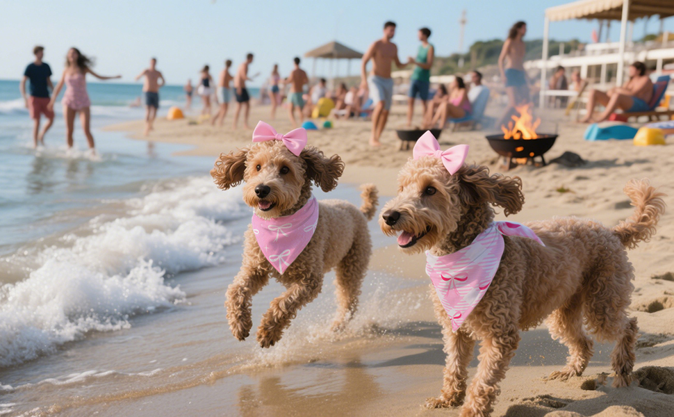 pink dog bandana