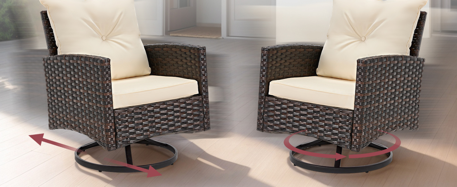 3 Pieces Patio Furniture Set