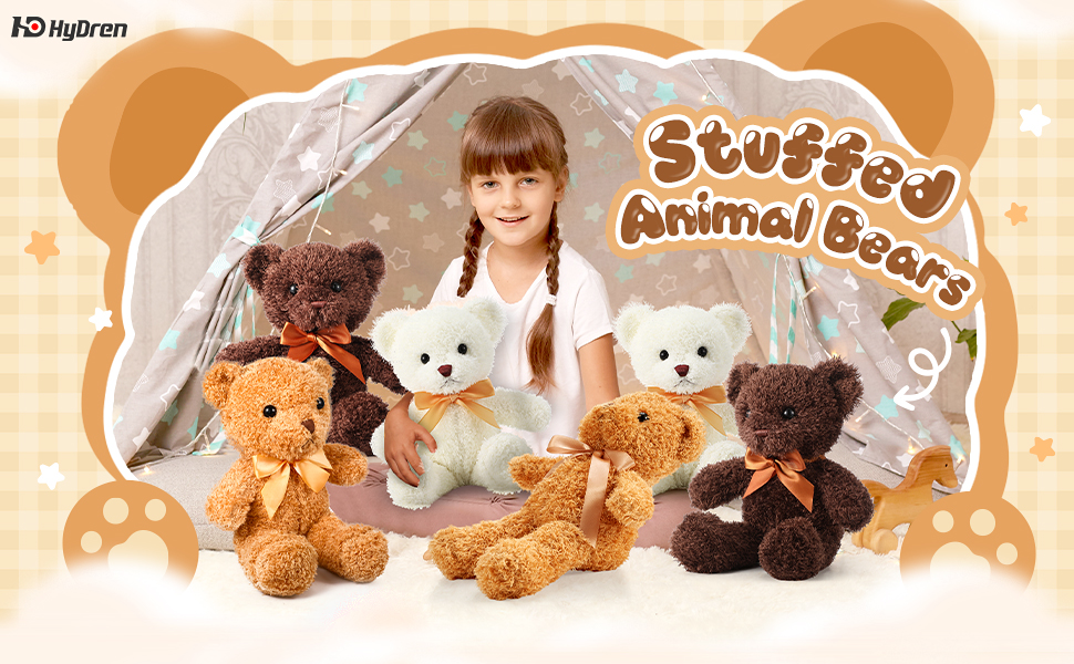 Amazon.com: HyDren 8 Packs Cute Bear Stuffed Animals 12 Inch