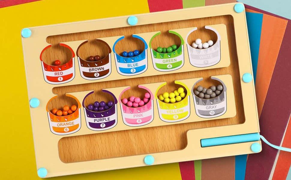 Magnetic Color & Number Maze