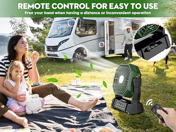 camping fan with LED Lantern