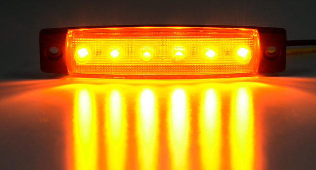 3.8inch 6led amber side front rear marker light indicator lights for truck trailer rv camper