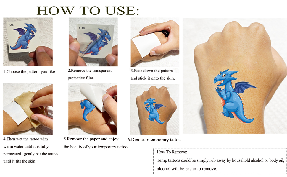 Dinosaur Temporary Tattoo