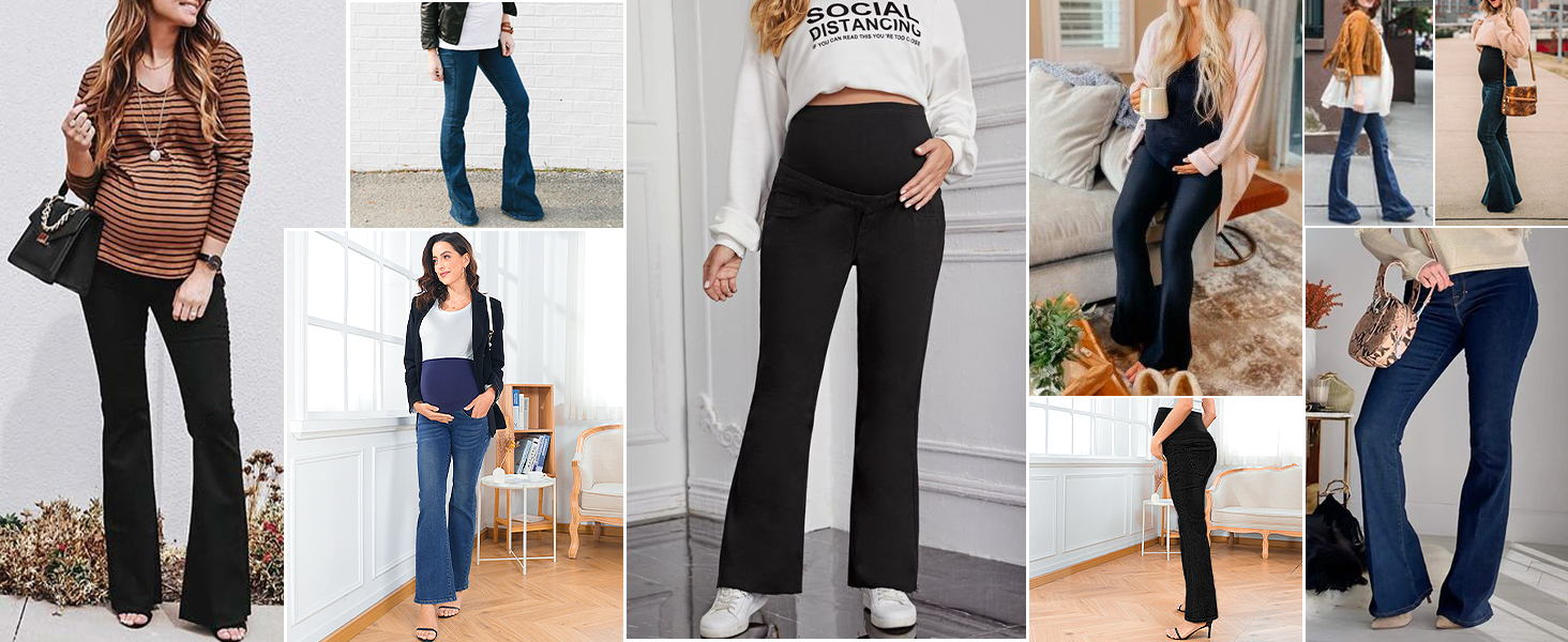 maternity jeans flare bootcut comfy stretchy best