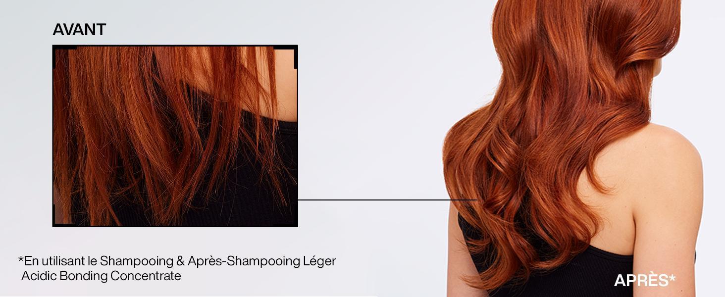 résultats de l'après-shampoing léger sur les pointes