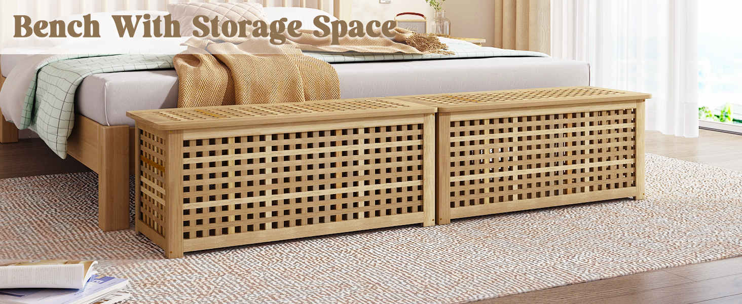 bedroom bench with storage