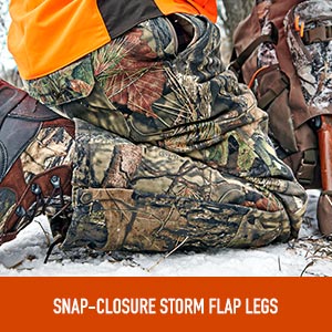 Men's Dry Waterproof Hunting Coveralls with Hood Legs