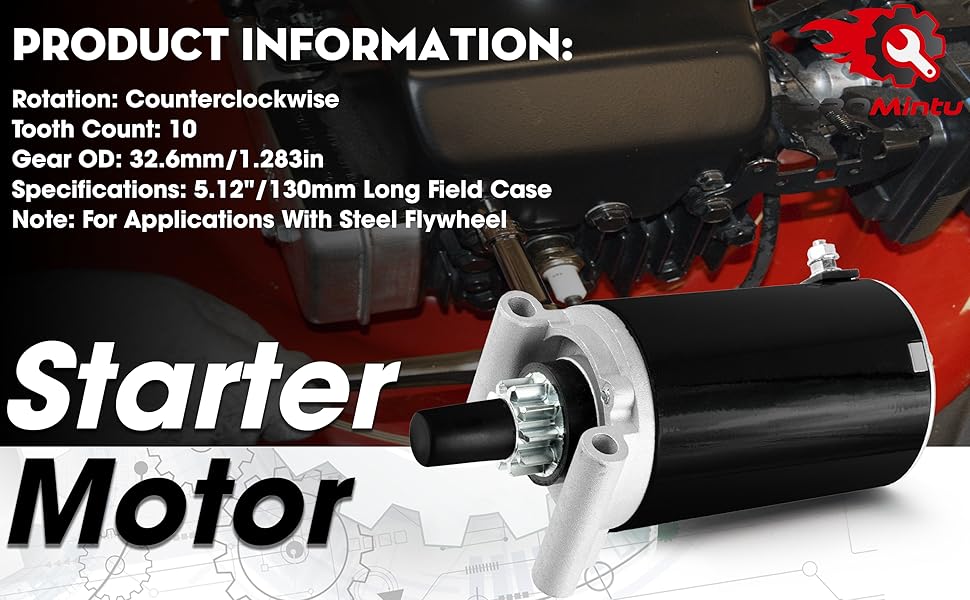 Starter Motor Replaces for 42" 50" Toro MX5000 SS5000