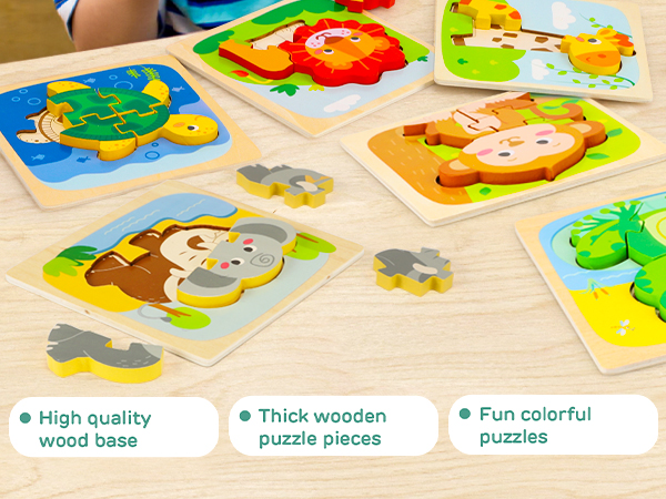 Amazon.com: TOY Life Wooden Puzzles for Toddlers 1-3