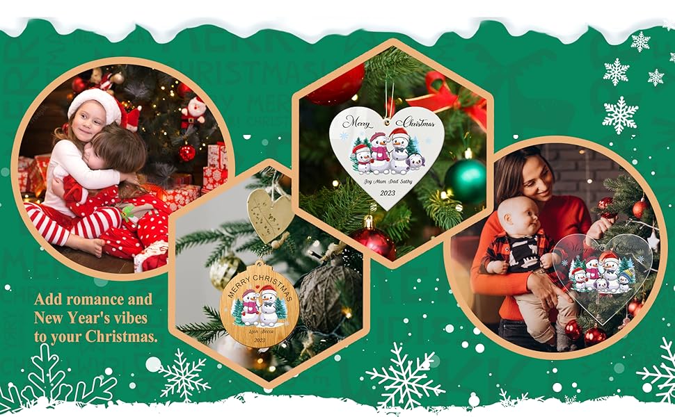 Personalised Christmas Tree Decorations Christmas Baubles Ornaments Custom Xmas Tree Bauble for
