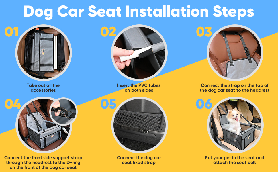 Petbobi Small Dog Car Seat, Dog Car Booster Seat for Small