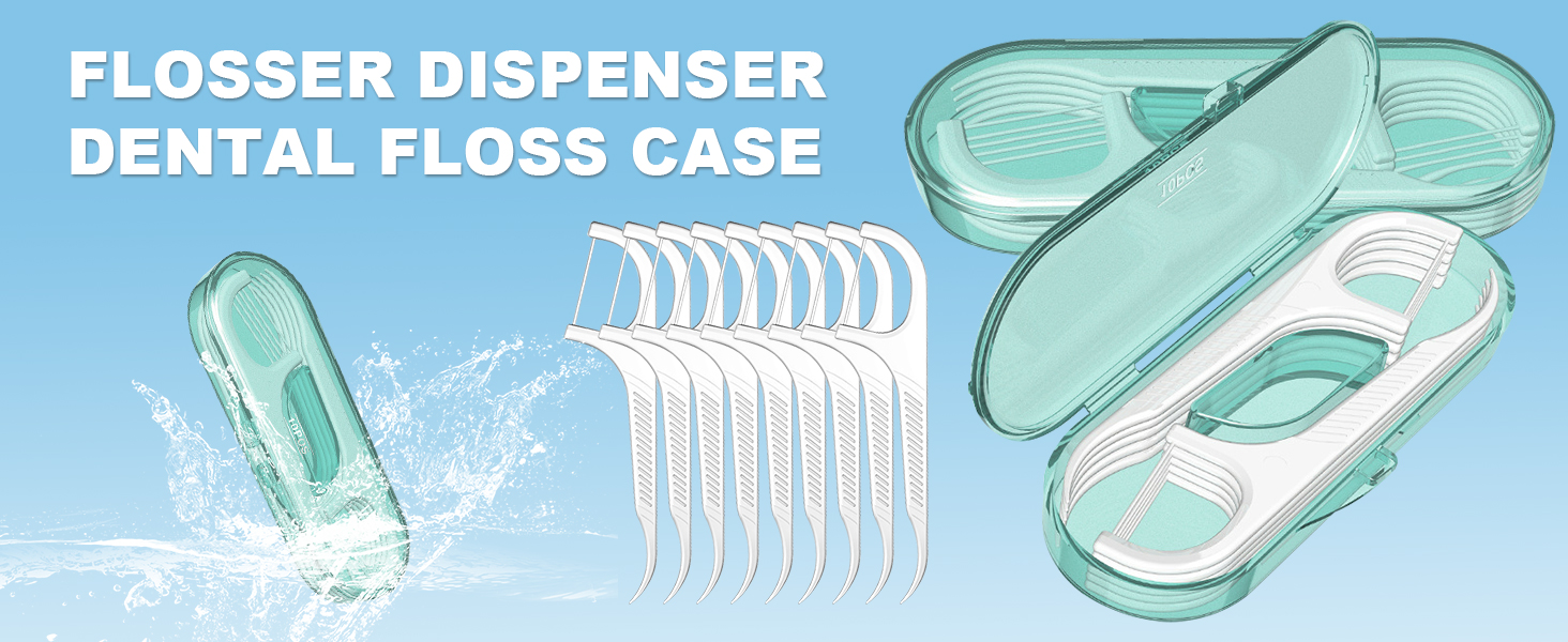 10 Pack Flosser Dispenser Dental Floss Case
