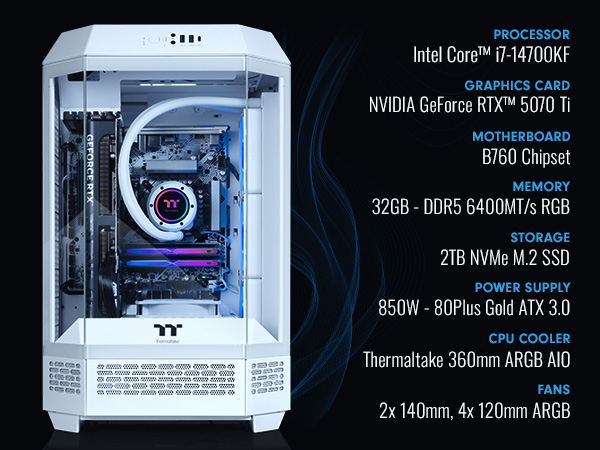 Amazon.com: Thermaltake LCGS Reactor i1470TS Gaming Desktop