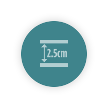 2.5cm depth foam