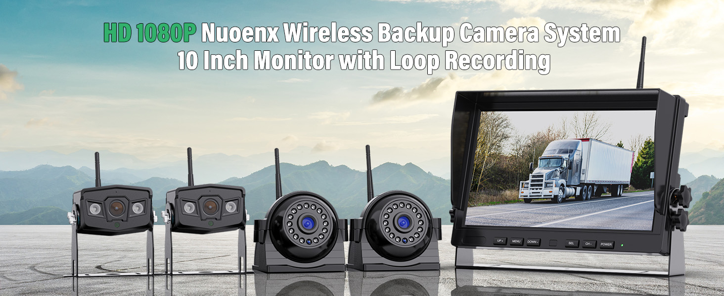 10" wireless backup camera system