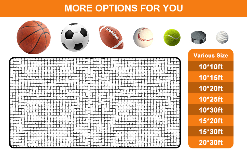 Golf Net,Golf Practice Net with Rope and Carabiners,Durable Nylon Golf