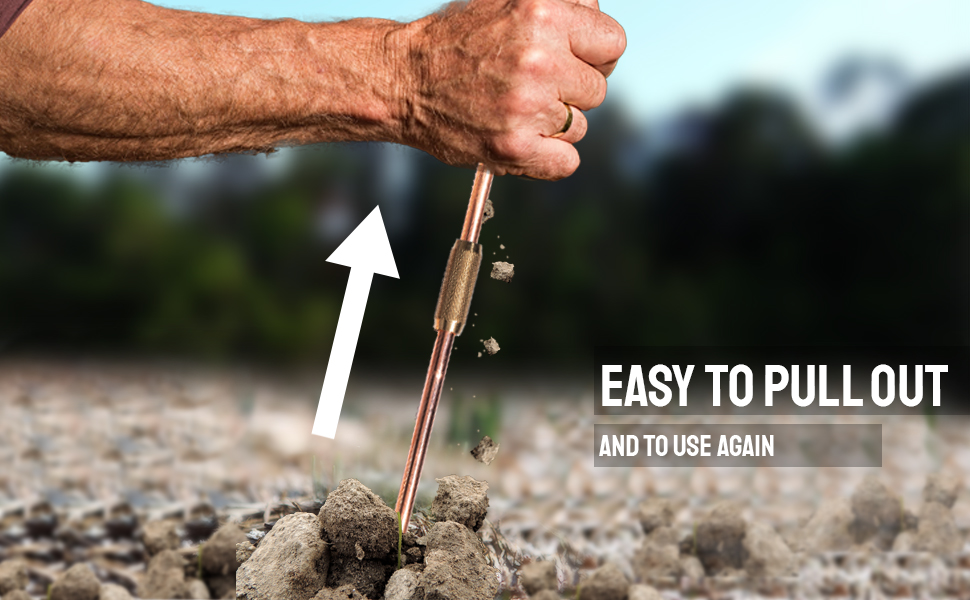 Grounding Rod For Electric Fence And Generator Grounding Kit, Portable