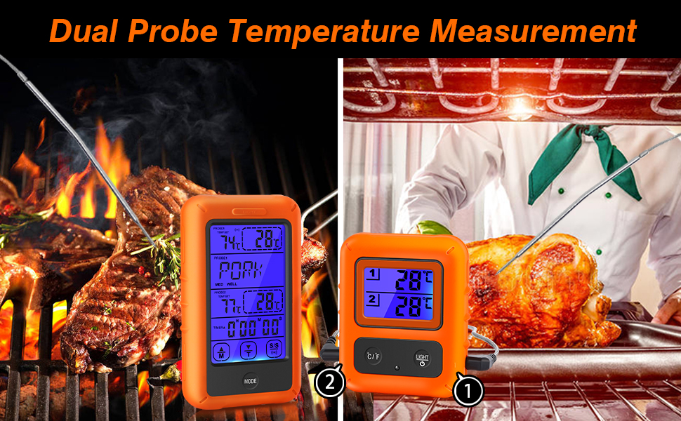 Wireless Meat Thermometer, Digital Meat Thermometer for