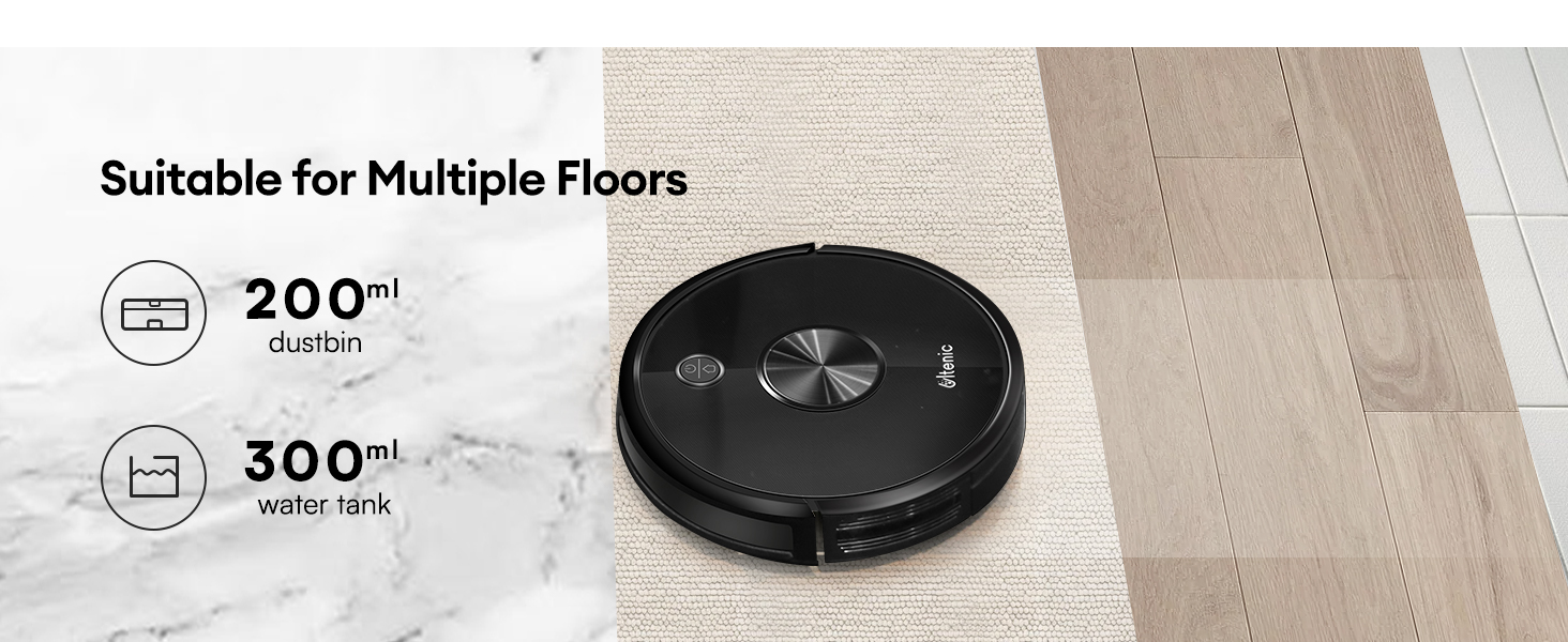 Ultenic D5s Pro Robot Vacuum Cleaner with Mop, 3000Pa Suction, Ultra