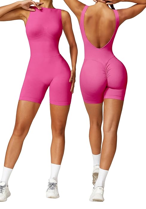 Backless Shorts Jumpsuits