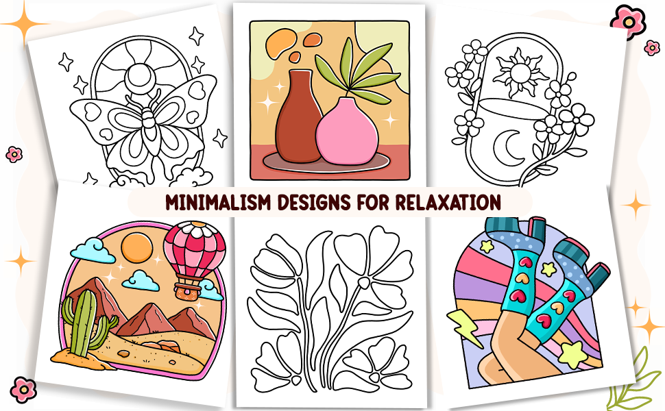 relaxing coloring book for adults, large print coloring book for adults