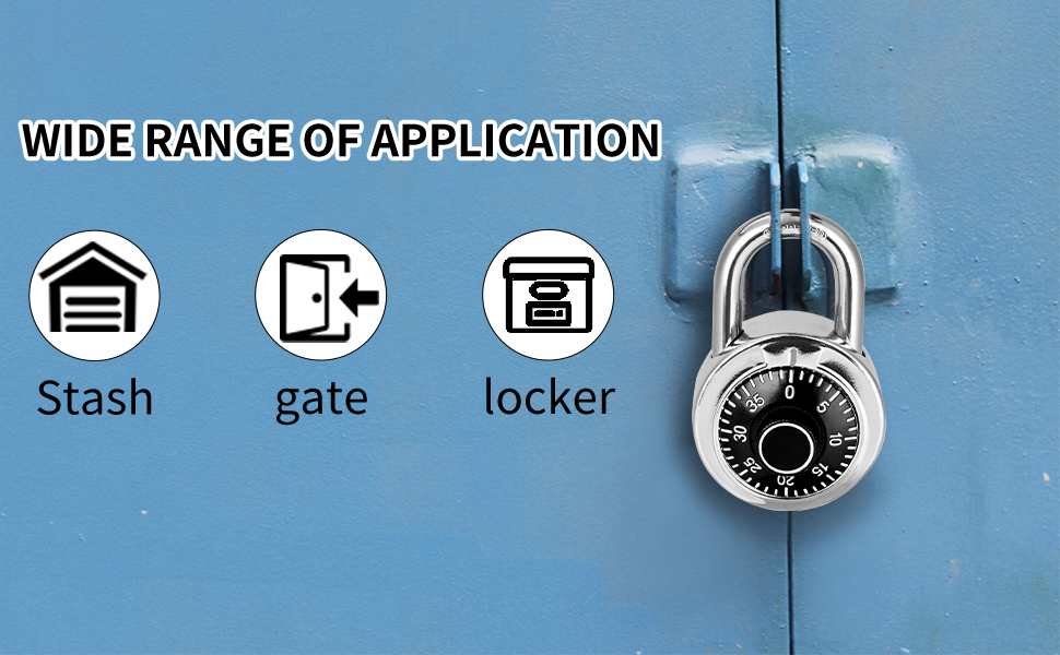 LQYN Standard Dial Combination Lock, Black Turnplate 2 in. Wide; Fixed