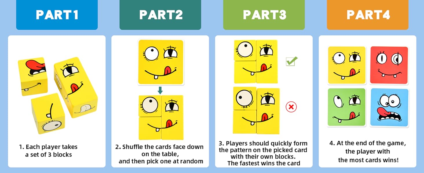 wooden face changing magic cube game