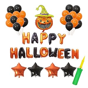 Amazon | PITHECUS ハロウィン バルーン 空気入れ付 飾り付け 壁飾り