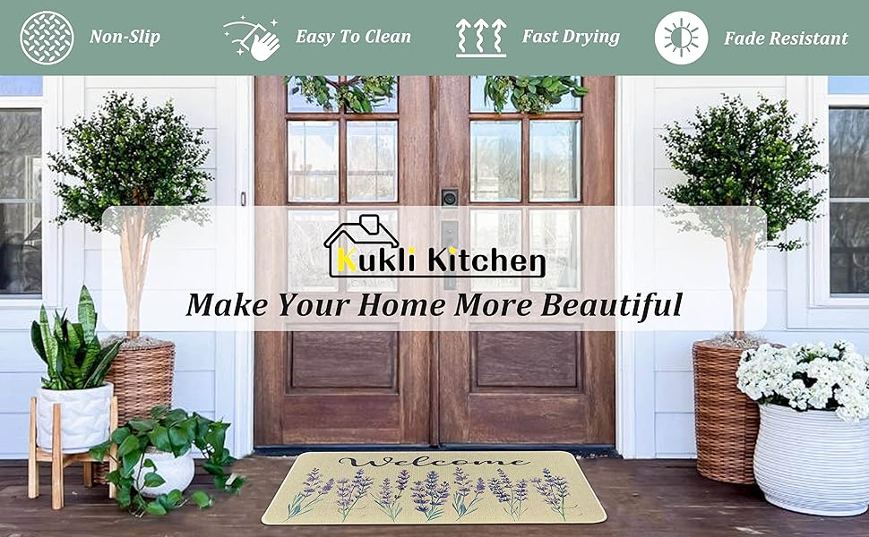 kukli kitchen Spring Door Mat 30 X 17 Inch Spring Floral